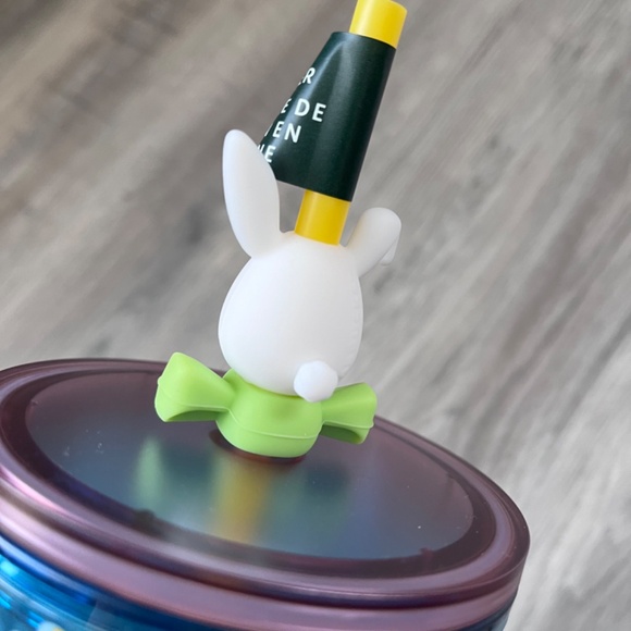 NWT Starbucks 2025 Easter Floral Carrots & Bunny Venti Tumbler with Bunny Topper - Picture 6 of 9